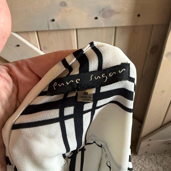 Pure Sugar Windowpane Plaid Cross Front Blouse - Picture 2 of 7